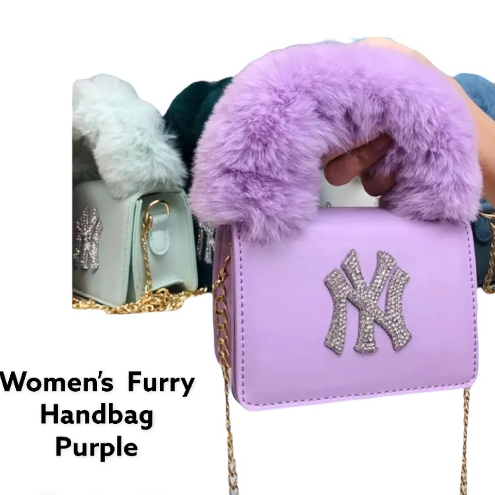 Furry Purse Women’s Handbag   #BX220NGB